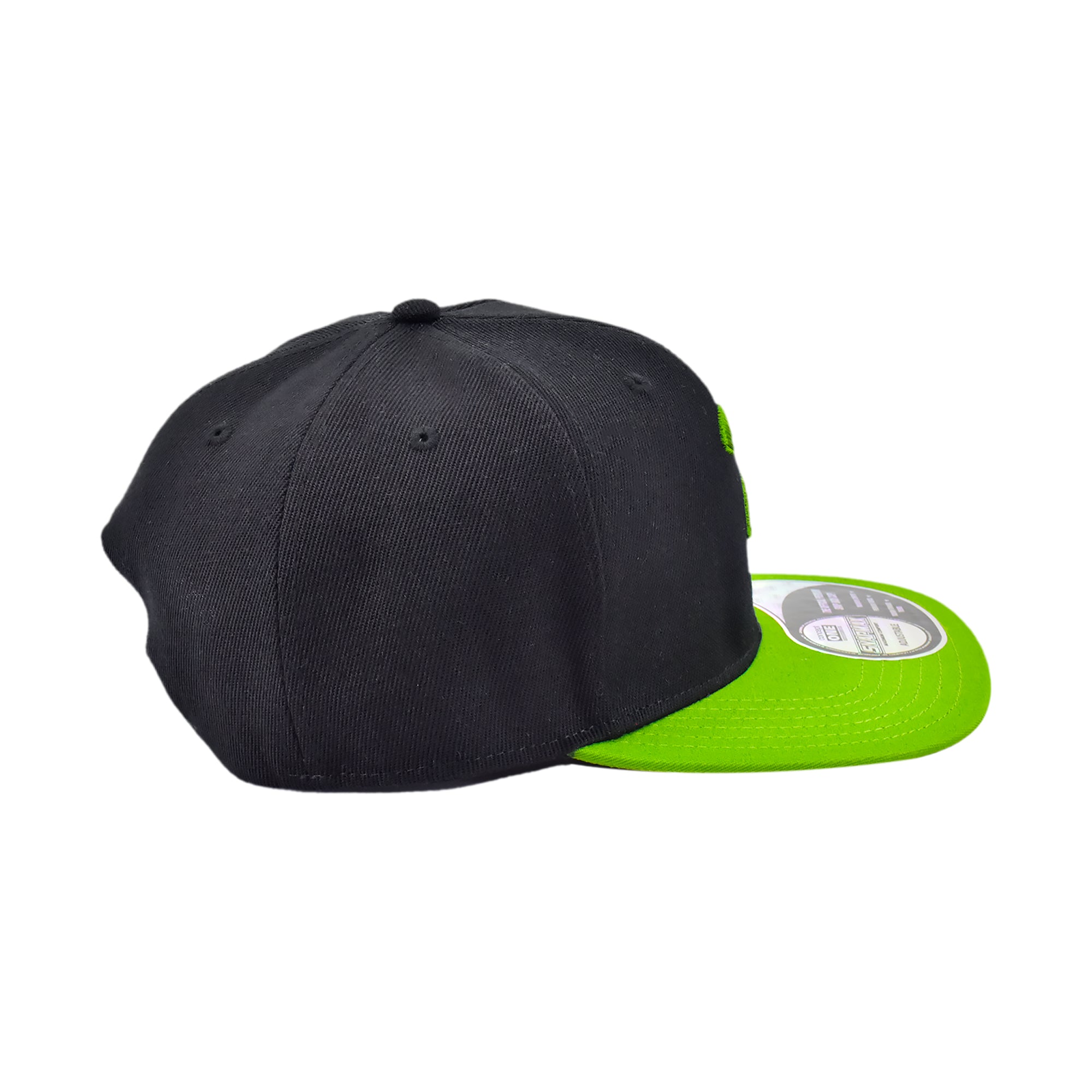 DC Comics The Riddler Snapback Hat – Black & Green Question Mark Flat Brim Adjustable Cap