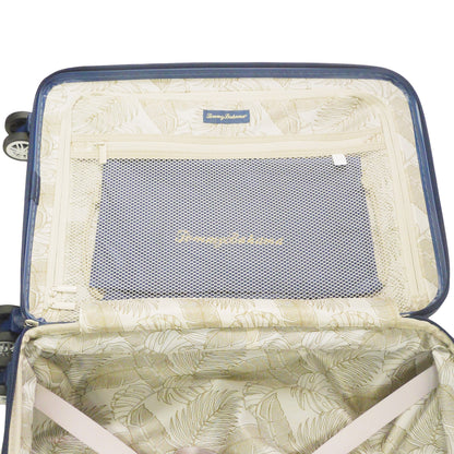 Tommy Bahama 3-Piece Hard-Sided 3D Pineapple Luggage Set with Drawstring Bag in Navy