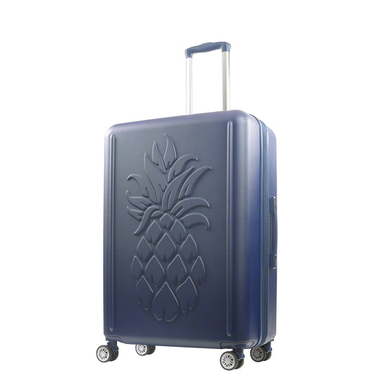 Tommy Bahama 30.5" Hard-Sided 3D Pineapple Luggage  with Drawstring Bag in Navy