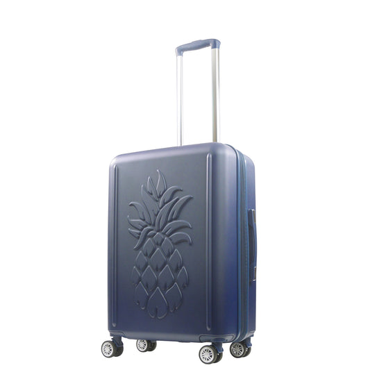 Tommy Bahama 26.5" Hard-Sided 3D Pineapple Luggage  with Drawstring Bag in Navy