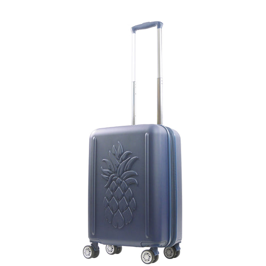 Tommy Bahama 22.5" Hard-Sided 3D Pineapple Luggage  with Drawstring Bag in Navy