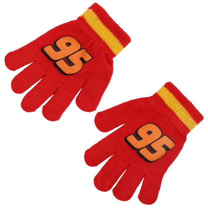 Disney Pixar Cars Lightning McQueen Kids Beanie & Gloves Set