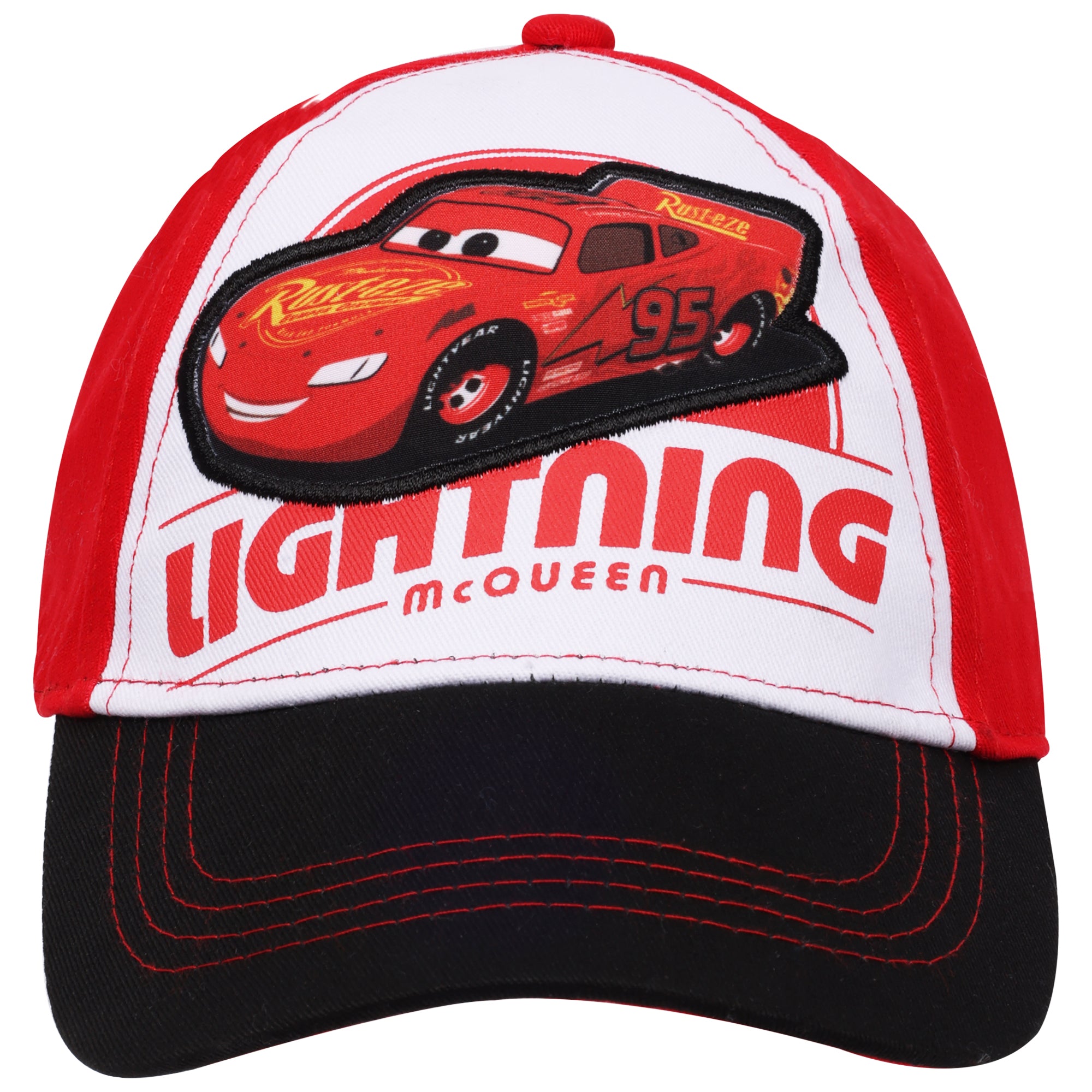Disney Pixar Cars Lightning McQueen “Rust-eze Racing” Toddler Boys Baseball Cap – Ages 4–7 – Adjustable Snapback