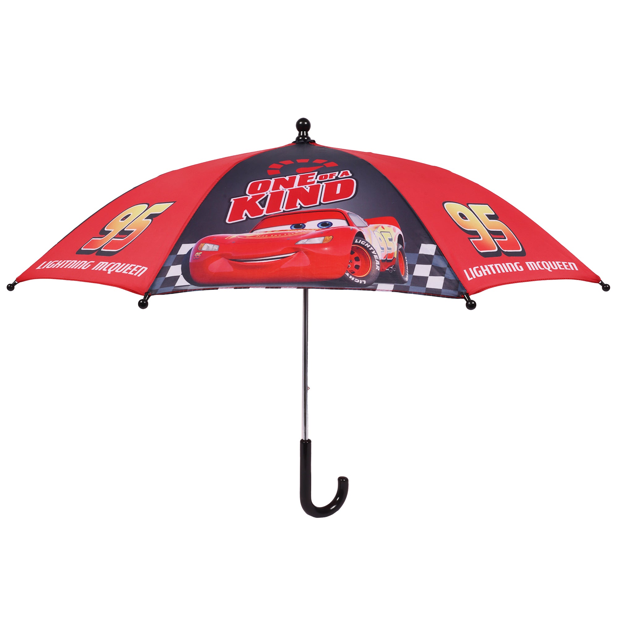 Disney Pixar Cars Lightning McQueen “One of a Kind” Kids Umbrella – 31” Arc Red Umbrella (8 Panel)