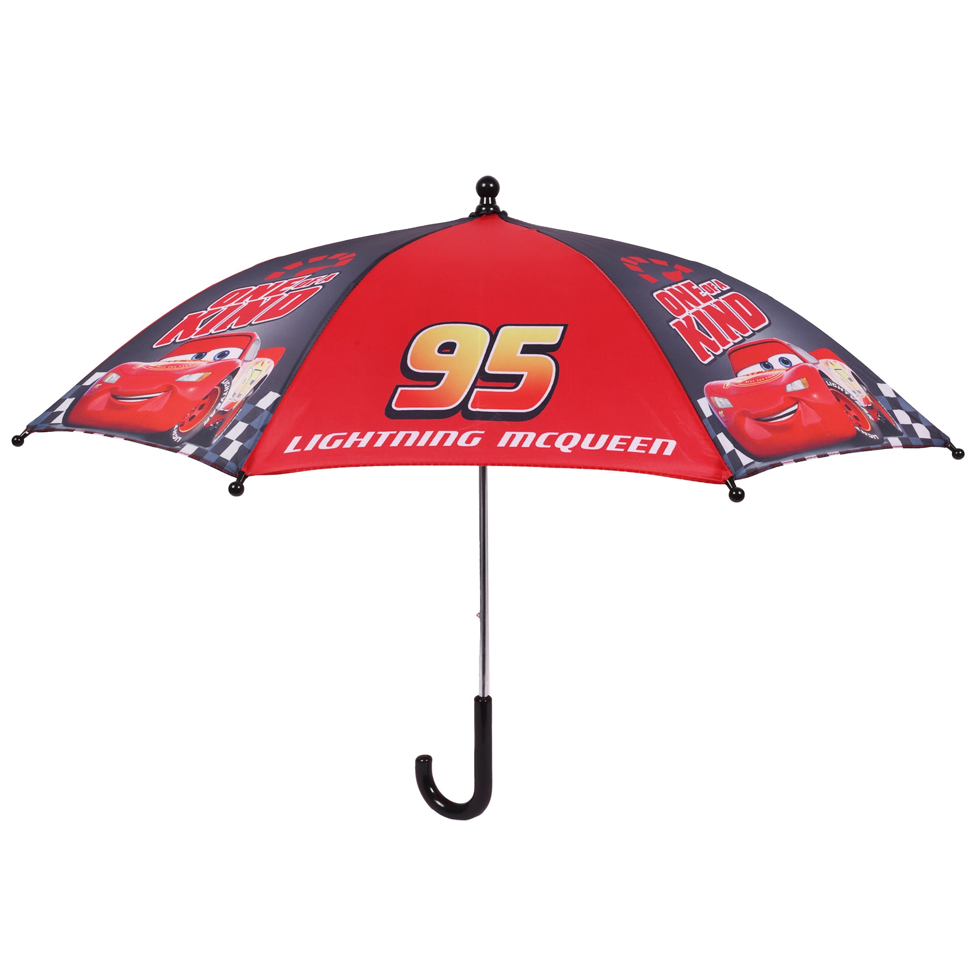 Disney Pixar Cars Lightning McQueen “One of a Kind” Kids Umbrella – 31” Arc Red Umbrella (8 Panel)