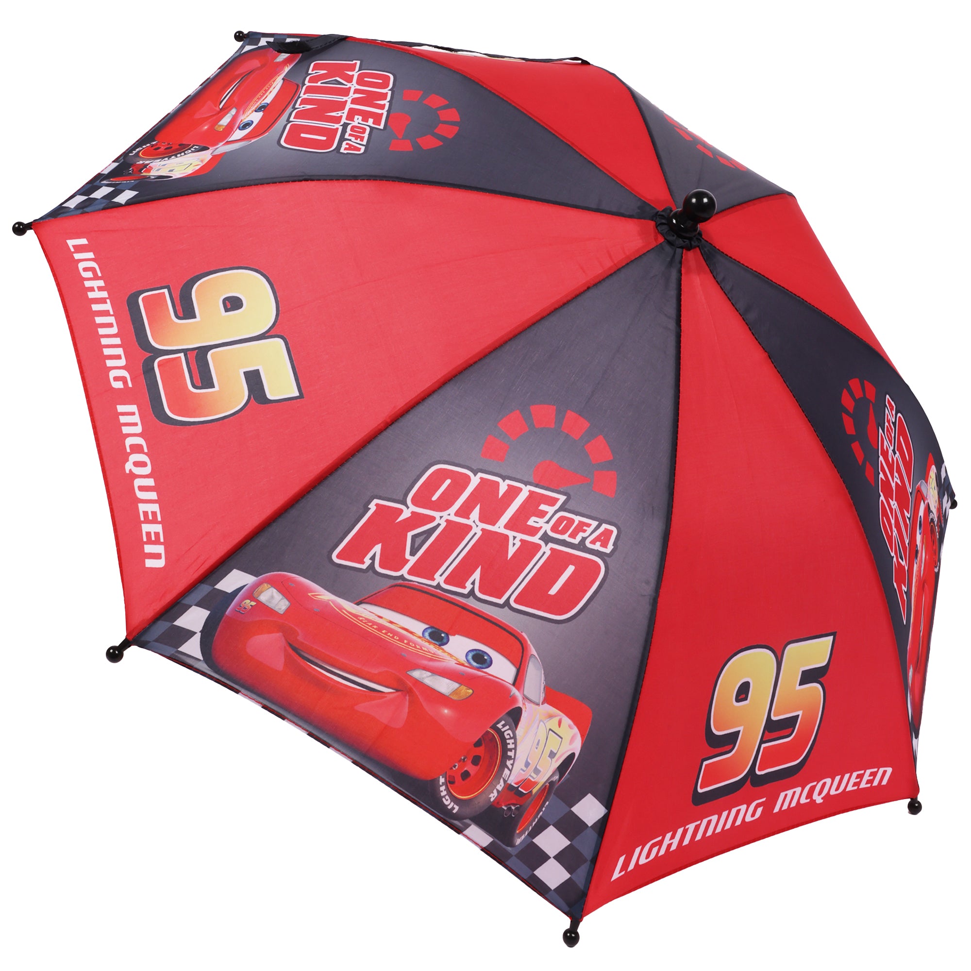 Disney Pixar Cars Lightning McQueen “One of a Kind” Kids Umbrella – 31” Arc Red Umbrella (8 Panel)