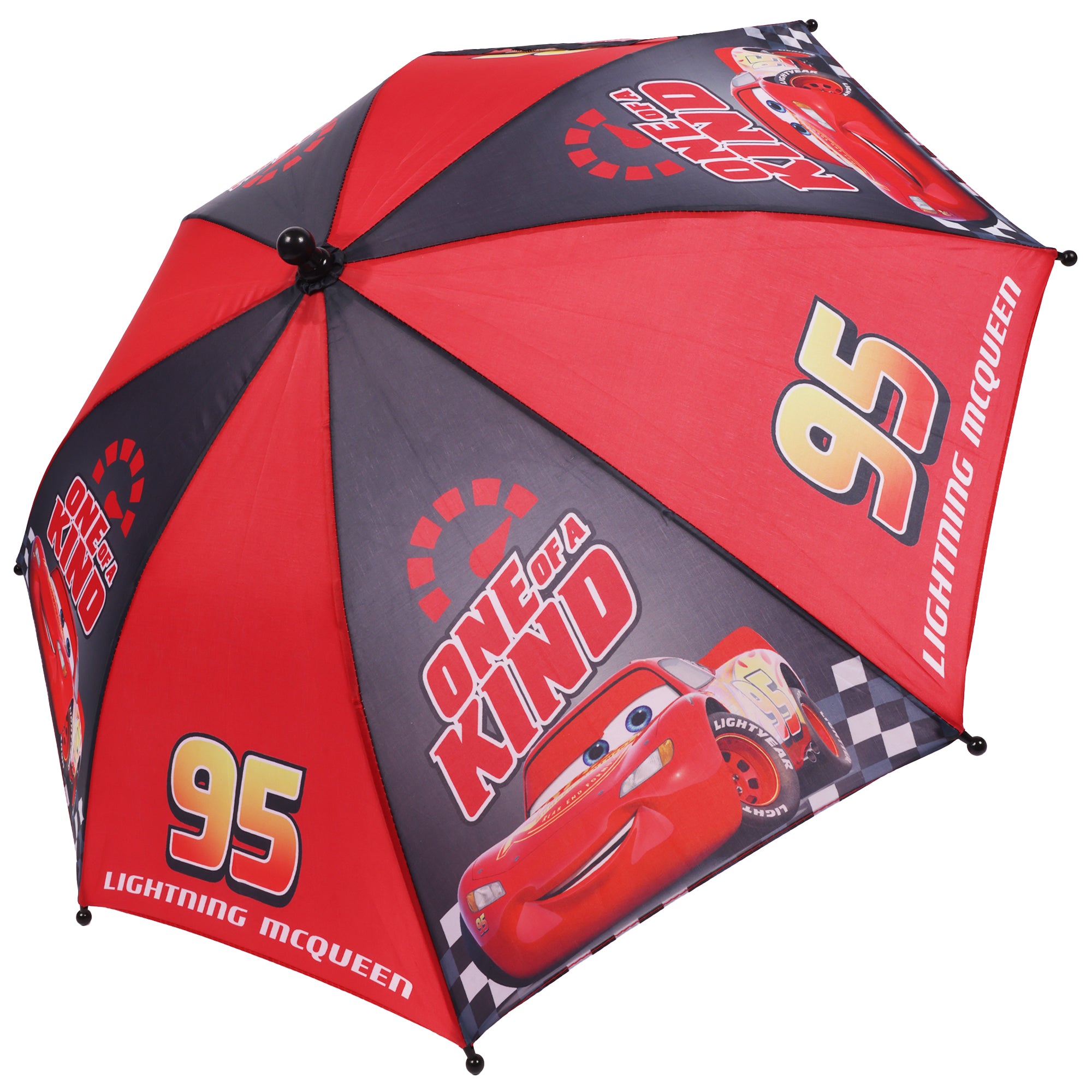 Disney Pixar Cars Lightning McQueen “One of a Kind” Kids Umbrella – 31” Arc Red Umbrella (8 Panel)