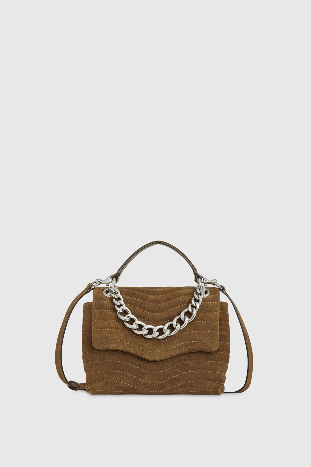 Rebecca Minkoff M.A.B. Quilted Top Handle Satchel Whiskey