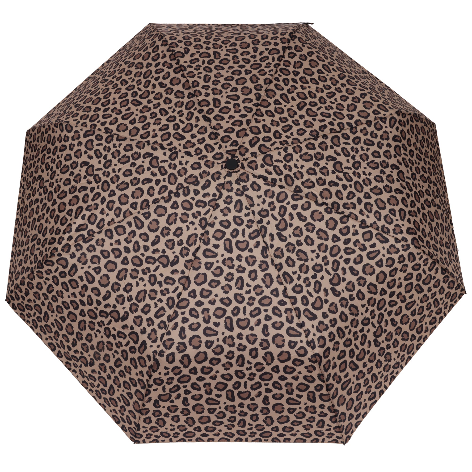 C & C California Leopard Printed Compact Umbrella with Automatic Open/Close