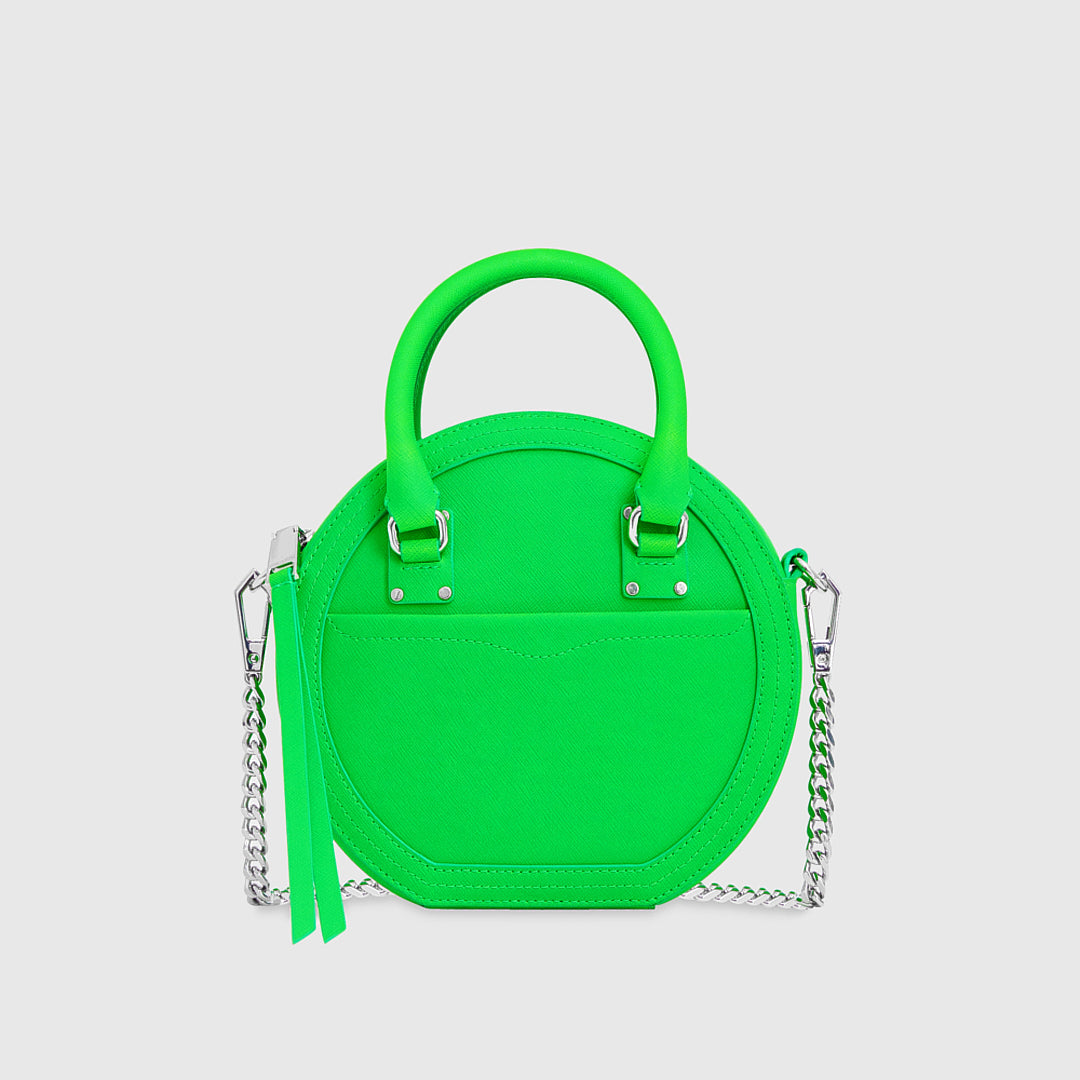 Rebecca Minkoff Bree Circle Crossbody Neon Green