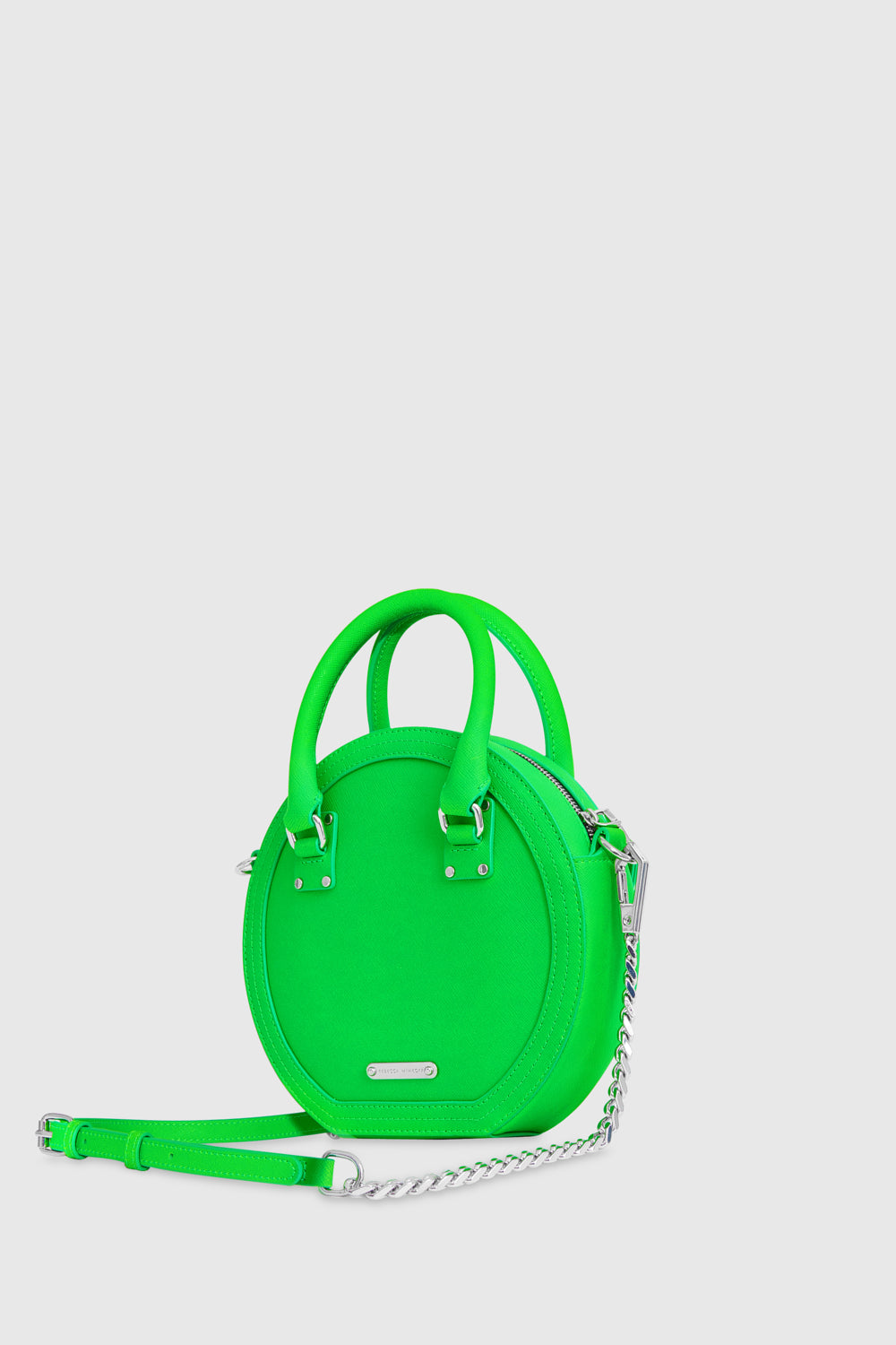 Rebecca Minkoff Bree Circle Crossbody Neon Green