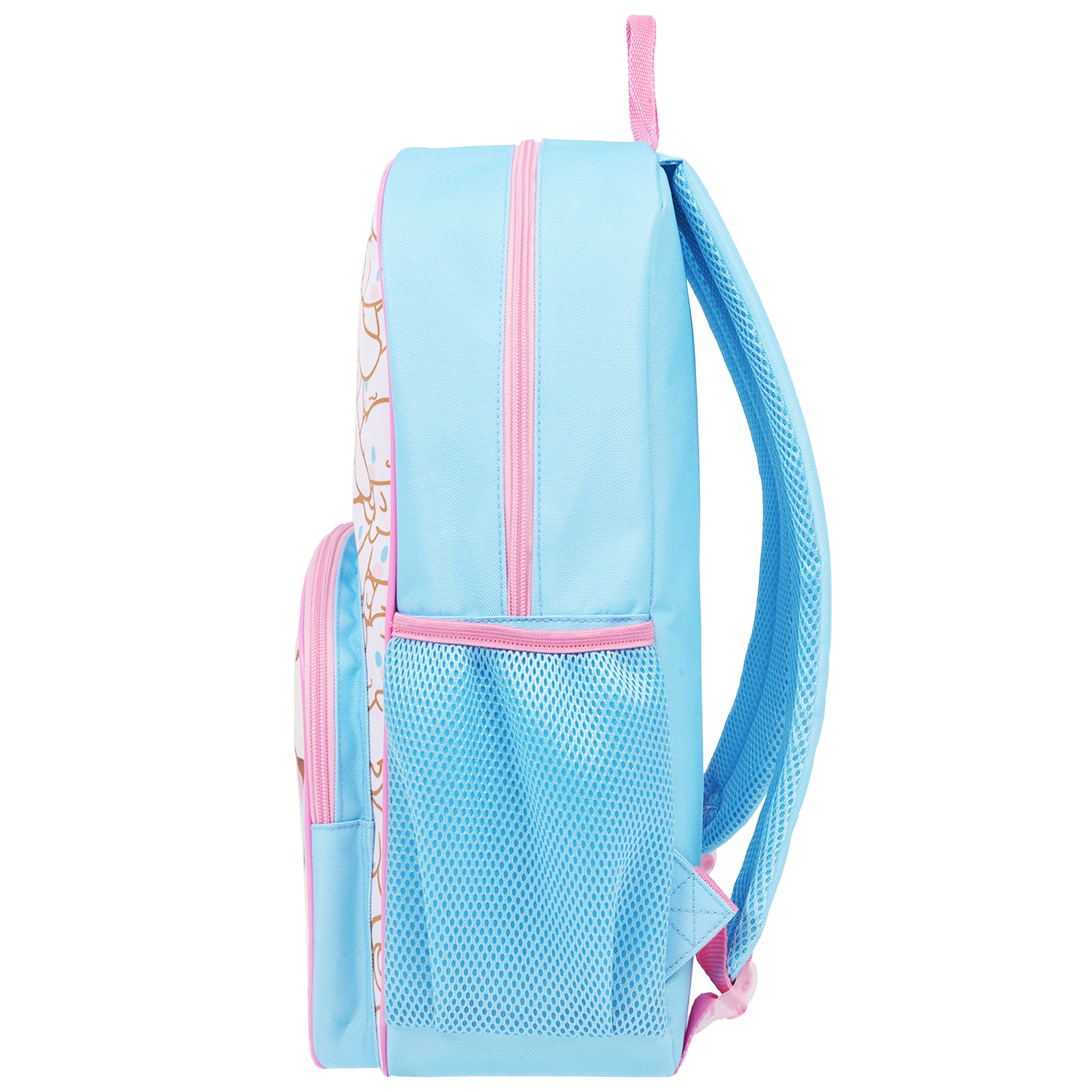 Sanrio Cinnamoroll Full-Size Bowler AOP Backpack – All-Over Print School Bag with Mesh Airflow Straps