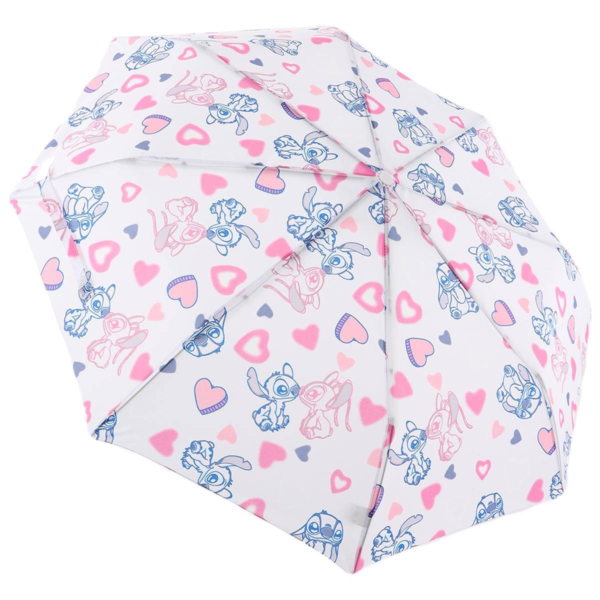 Disney Lilo & Stitch Stitch & Angel Heart Print Compact Umbrella | Officially Licensed