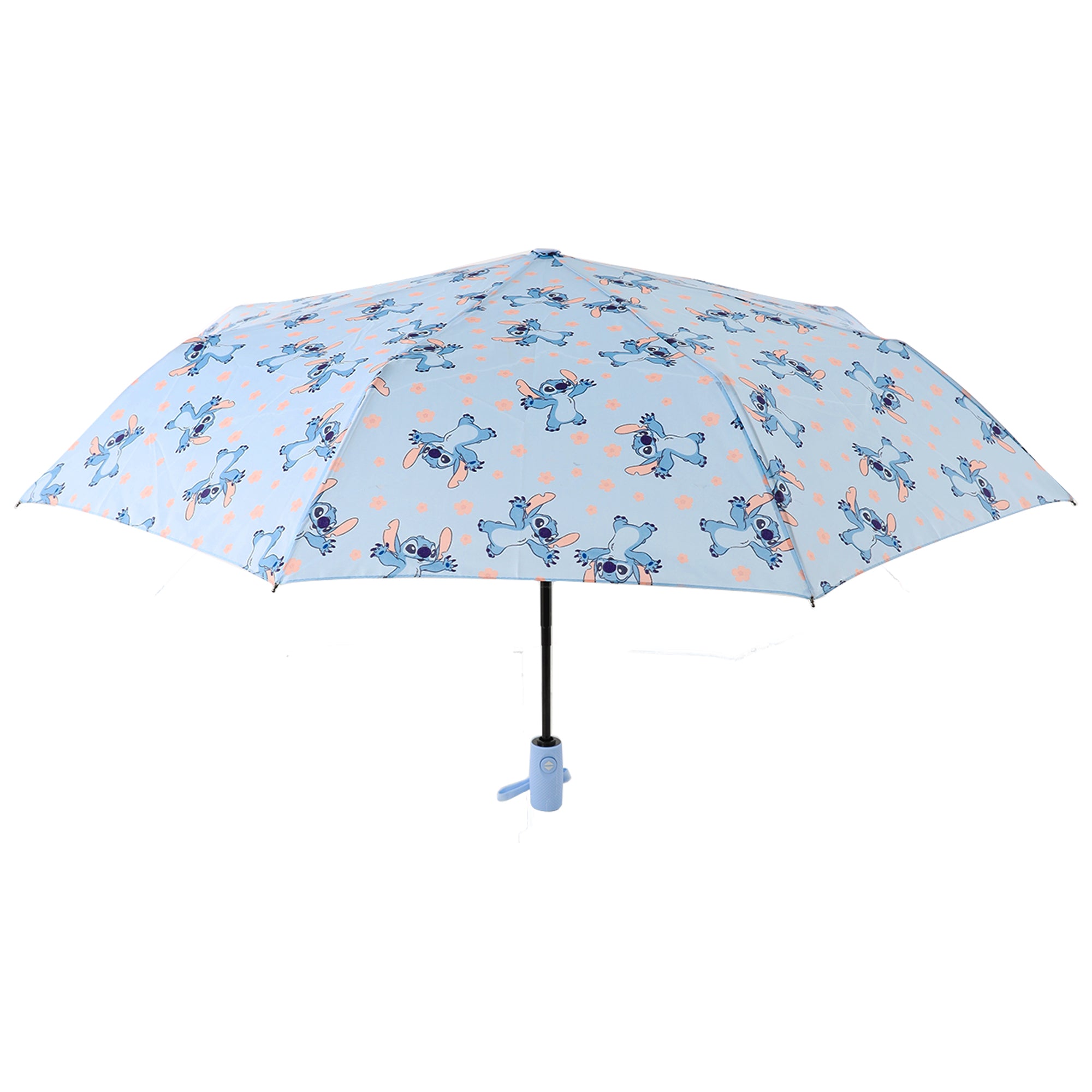 Disney Stitch Hands Up Floral Print Compact Umbrella | Officially Licensed