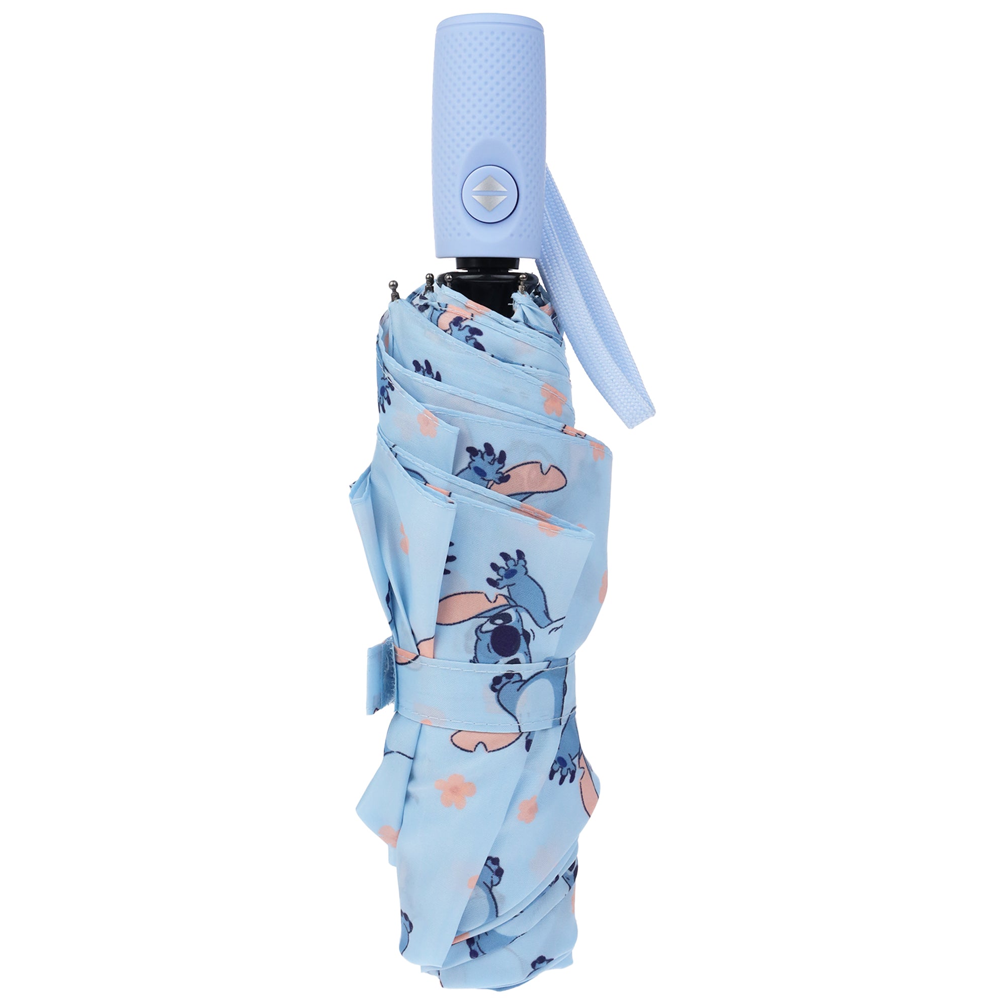 Disney Stitch Hands Up Floral Print Compact Umbrella | Officially Licensed