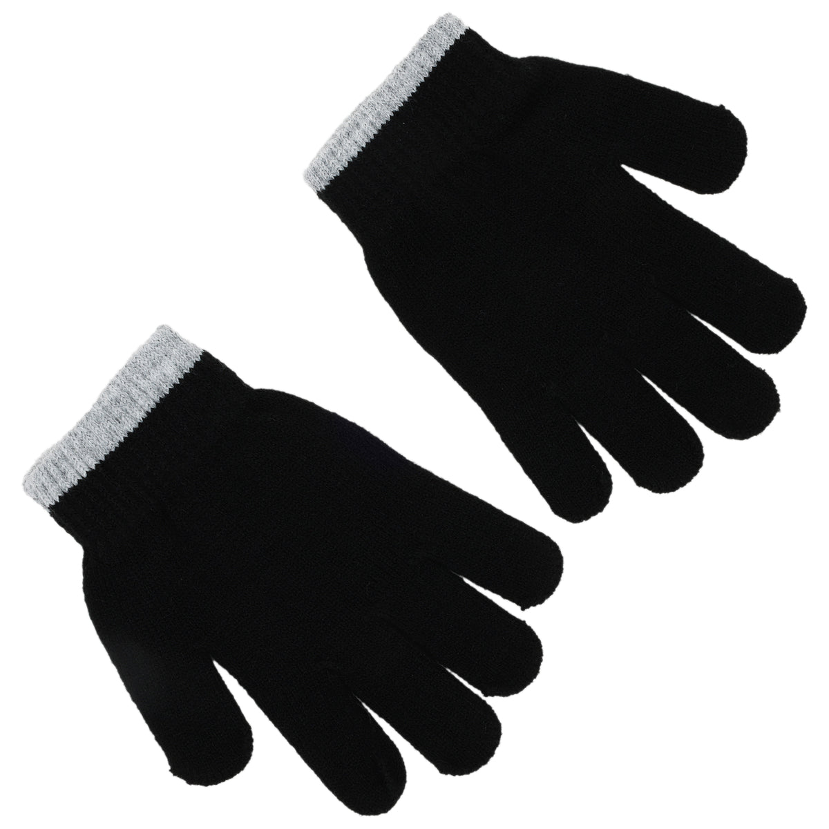 Disney Boys Mickey Mouse Winter Trapper Hat & 2-Pair Gloves Set – Grey/Black, Ages 4–7