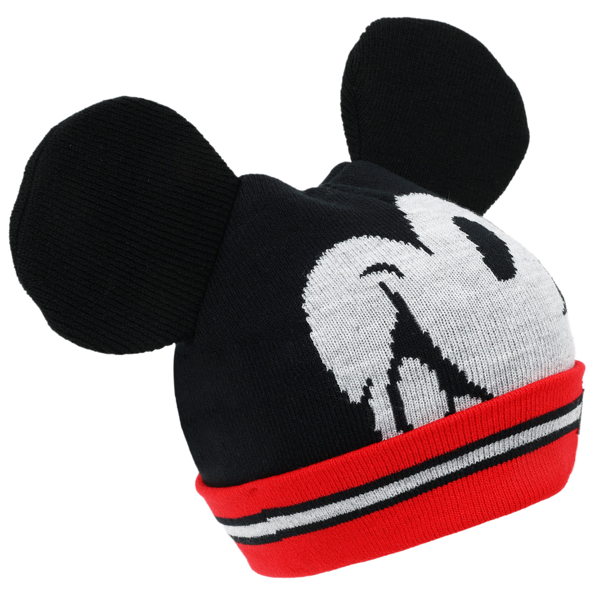 Disney Boys Mickey Mouse Winter Hat and 2 Pair Mitten, Size Age 4-7, Red