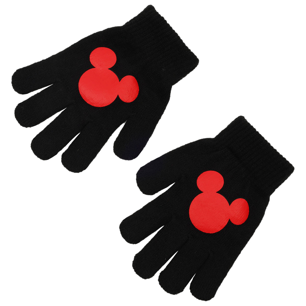 Disney Boys Mickey Mouse Winter Hat and 2 Pair Mitten, Size Age 4-7, Red