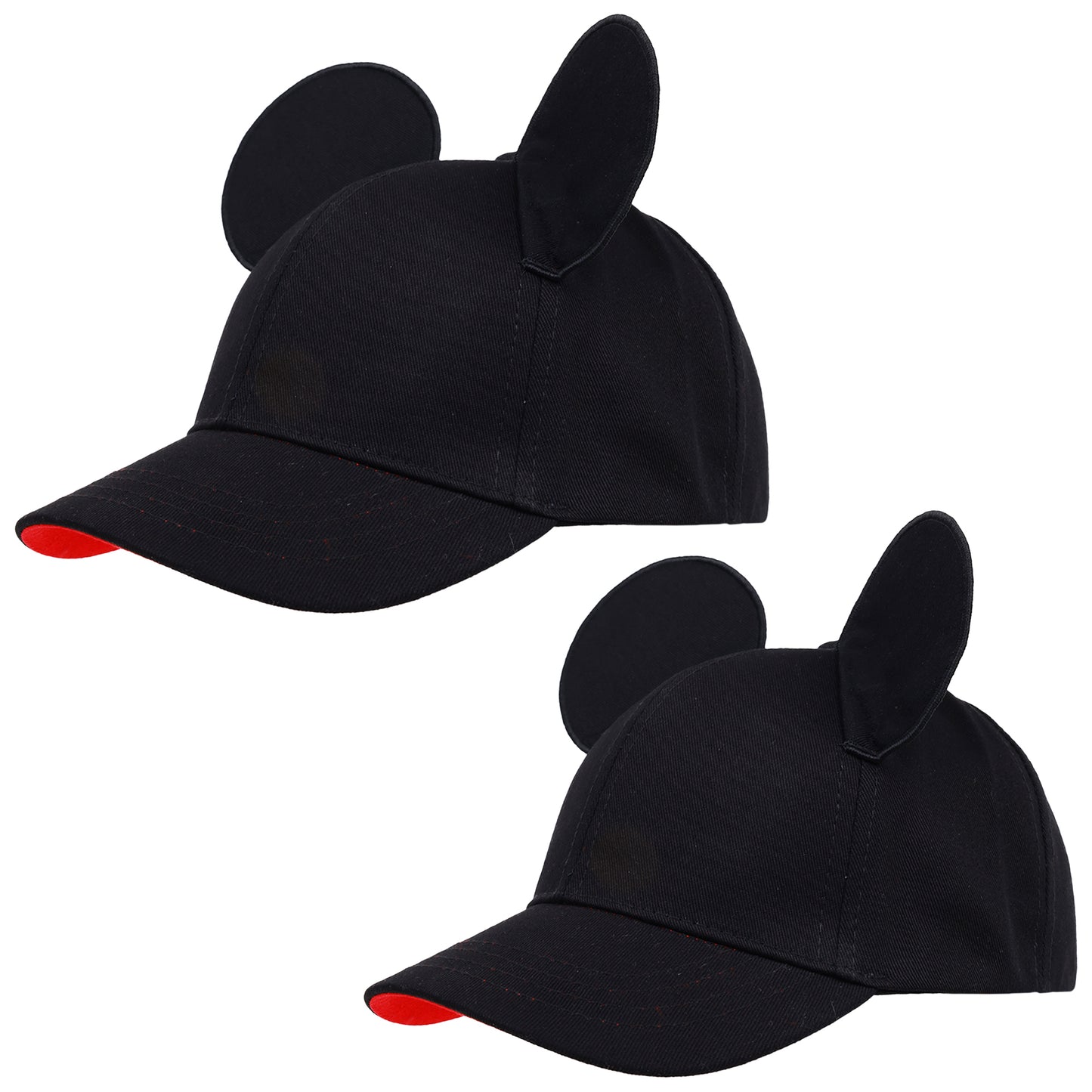 Disney Mickey Mouse Daddy & Me Baseball Cap Set – Matching Adjustable Ears Hats for Boys and Toddlers (Ages 2–4)