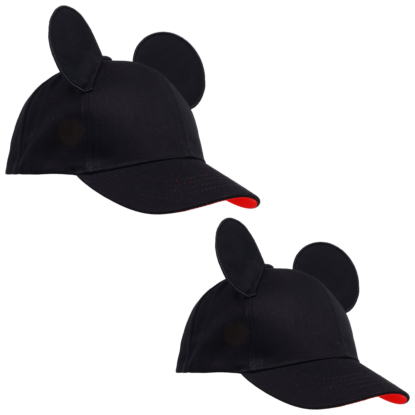 Disney Mickey Mouse Daddy & Me Baseball Cap Set – Matching Adjustable Ears Hats for Boys and Toddlers (Ages 2–4)
