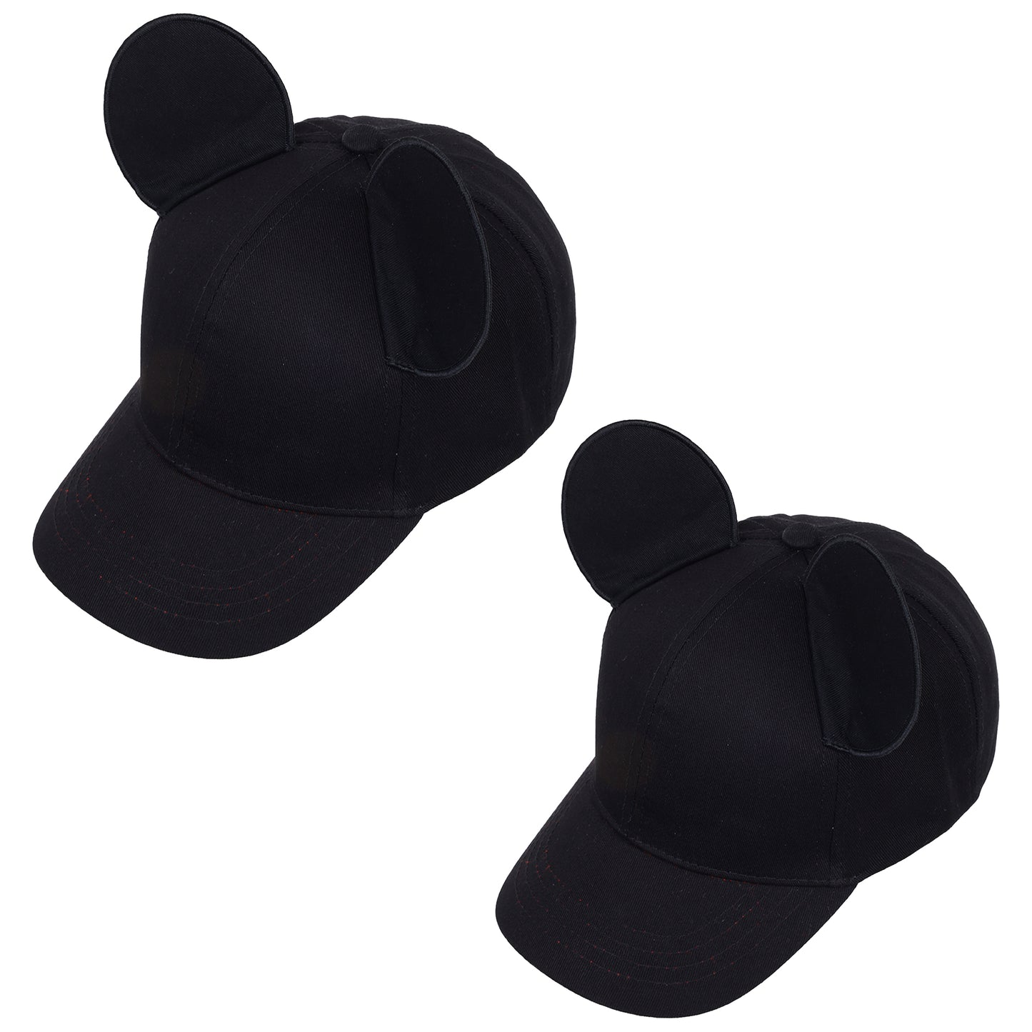 Disney Mickey Mouse Daddy & Me Baseball Cap Set – Matching Adjustable Ears Hats for Boys and Toddlers (Ages 2–4)