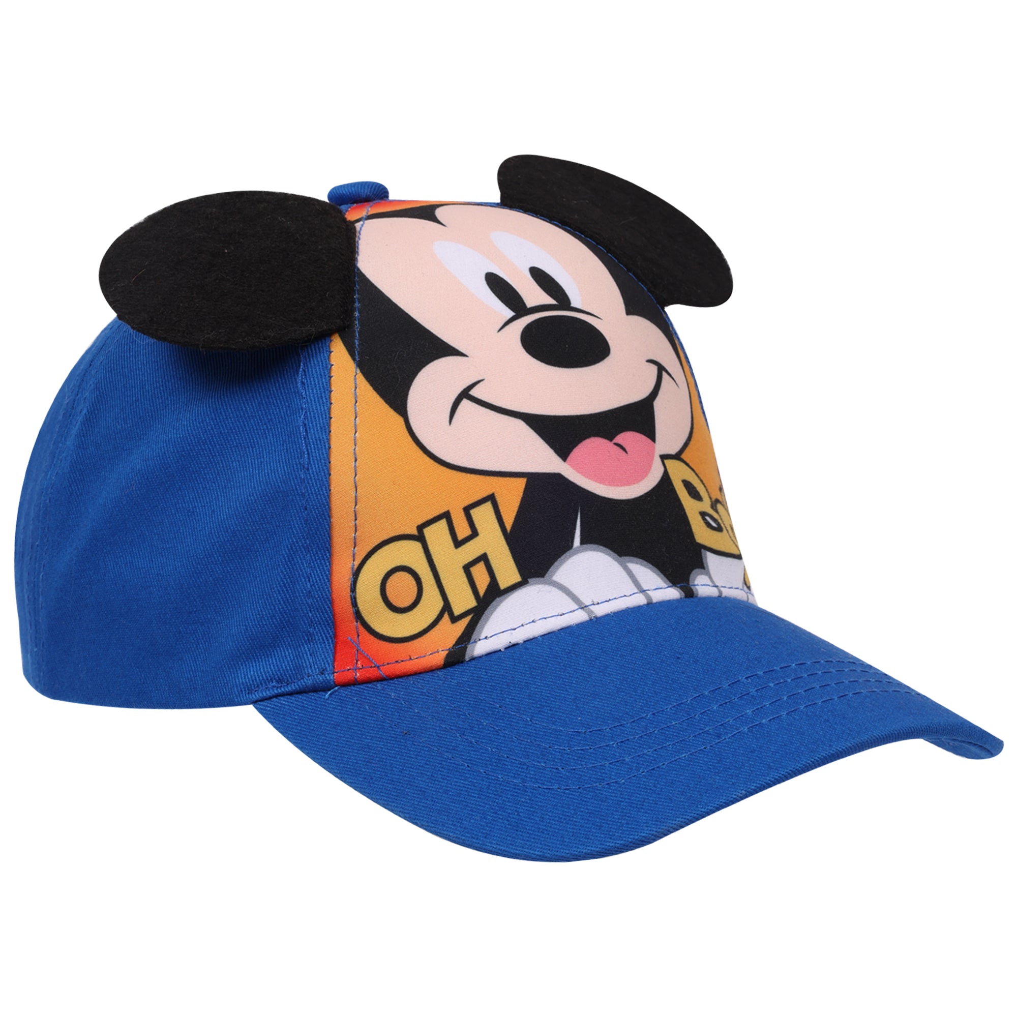 Disney Mickey Mouse “Oh Boy!” Toddler Boys Baseball Cap with 3D Ears – Ages 2–4 – Adjustable Strapback