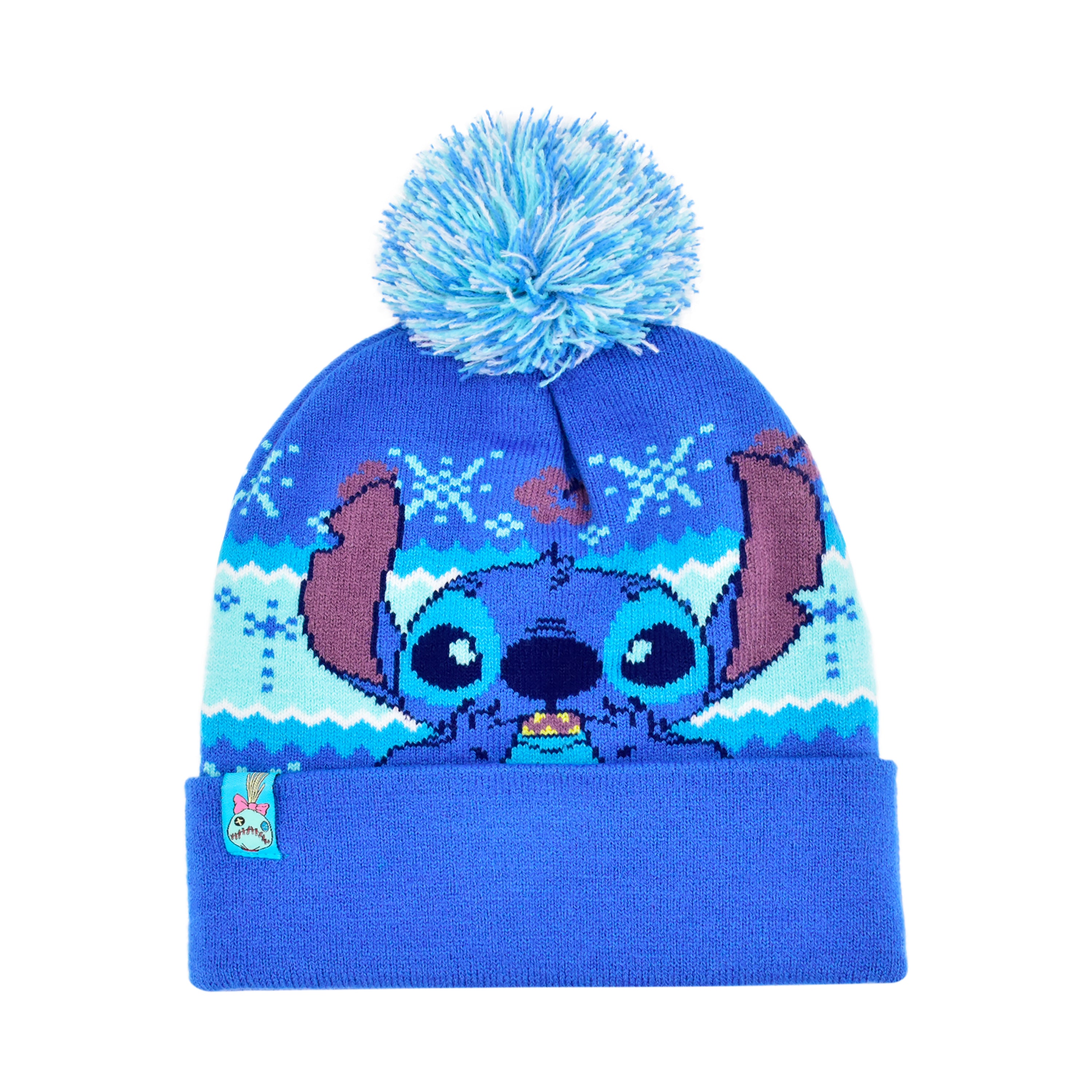 Disney Stitch Christmas Beanie with Pom