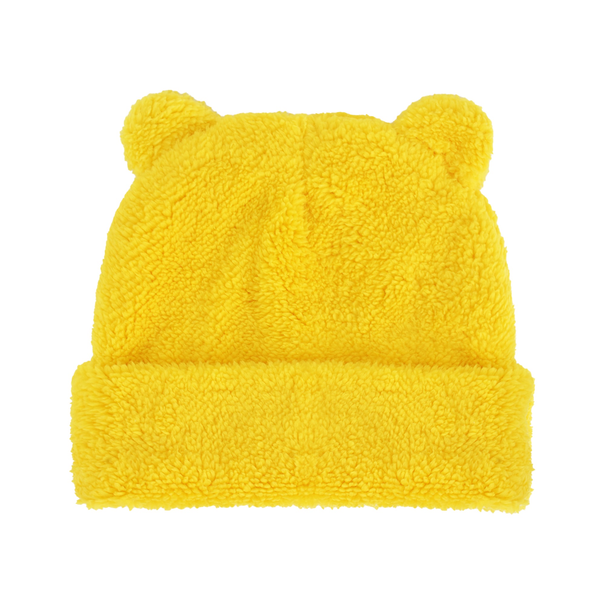 Disney Winnie The Pooh Beanie Hat, Winter Knit Cap with 3D Ears, Yellow