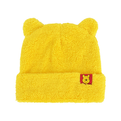 Disney Winnie The Pooh Beanie Hat, Winter Knit Cap with 3D Ears, Yellow