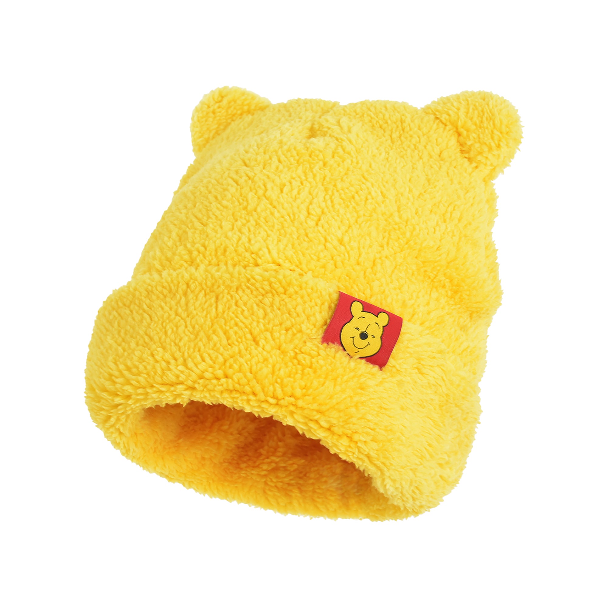 Disney Winnie The Pooh Beanie Hat, Winter Knit Cap with 3D Ears, Yellow