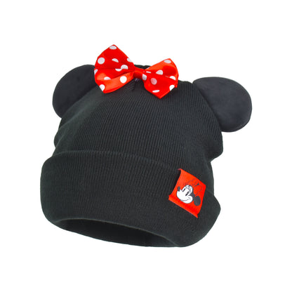 Disney Minnie Mouse 3D Ears & Bow Beanie