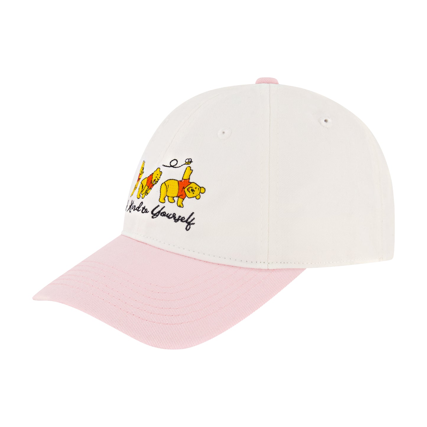 Disney Winnie The Pooh Bee Kind To Yourself Dad Cap,White/Pink