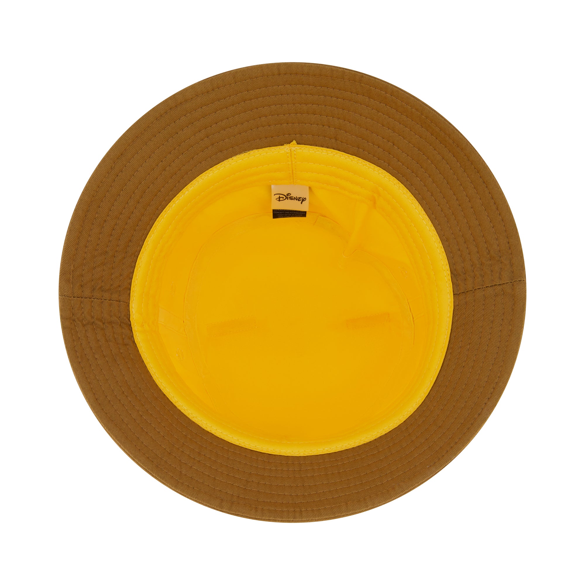 Disney Winnie The Pooh Bucket Hat, Packable Travel Hat with 3D Bear Ears, Wide Brim Summer Hat, Yellow, One Size