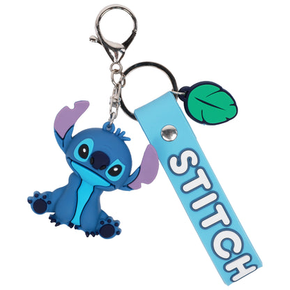 Disney Stitch & Angel Keychain Set – Officially Licensed 3D Character Lanyard Keychains