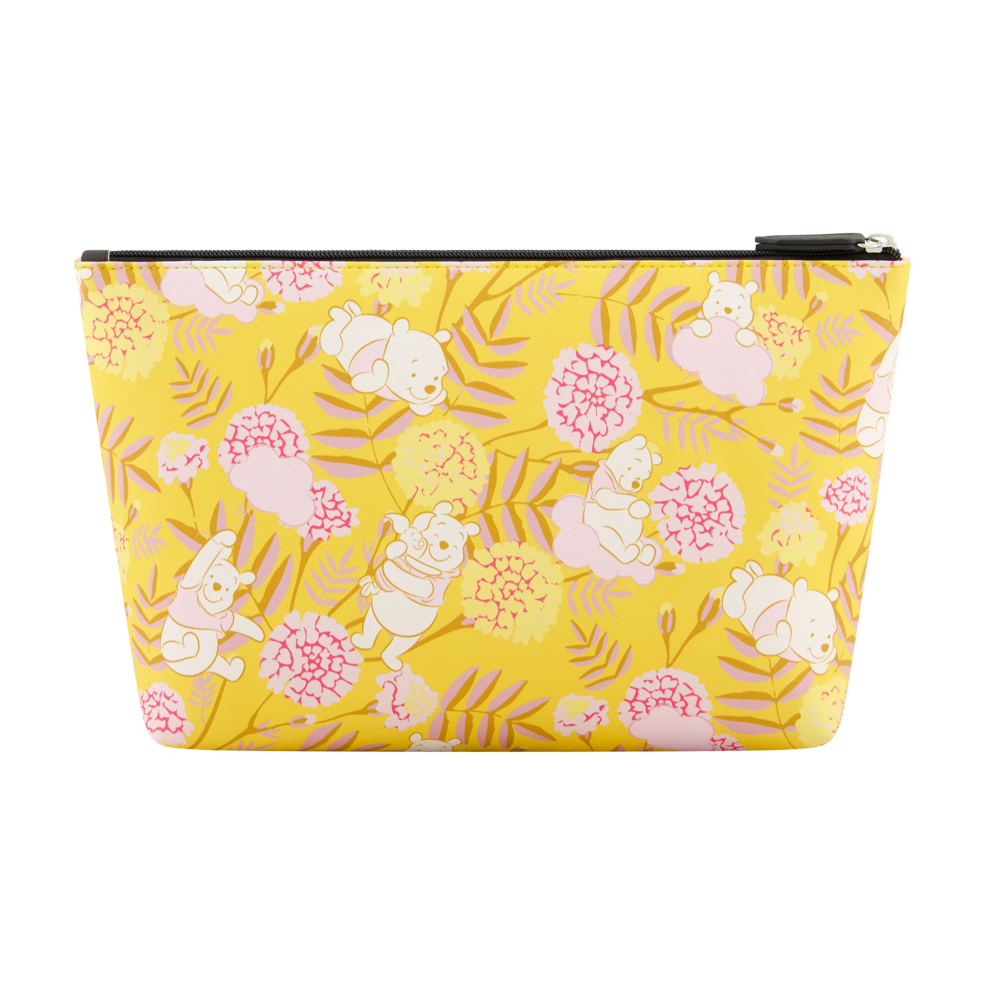 Disney Winnie the Pooh Women's Makeup Bag, Small Travel Cosmetic Zipper Pouch Organizer, Honey