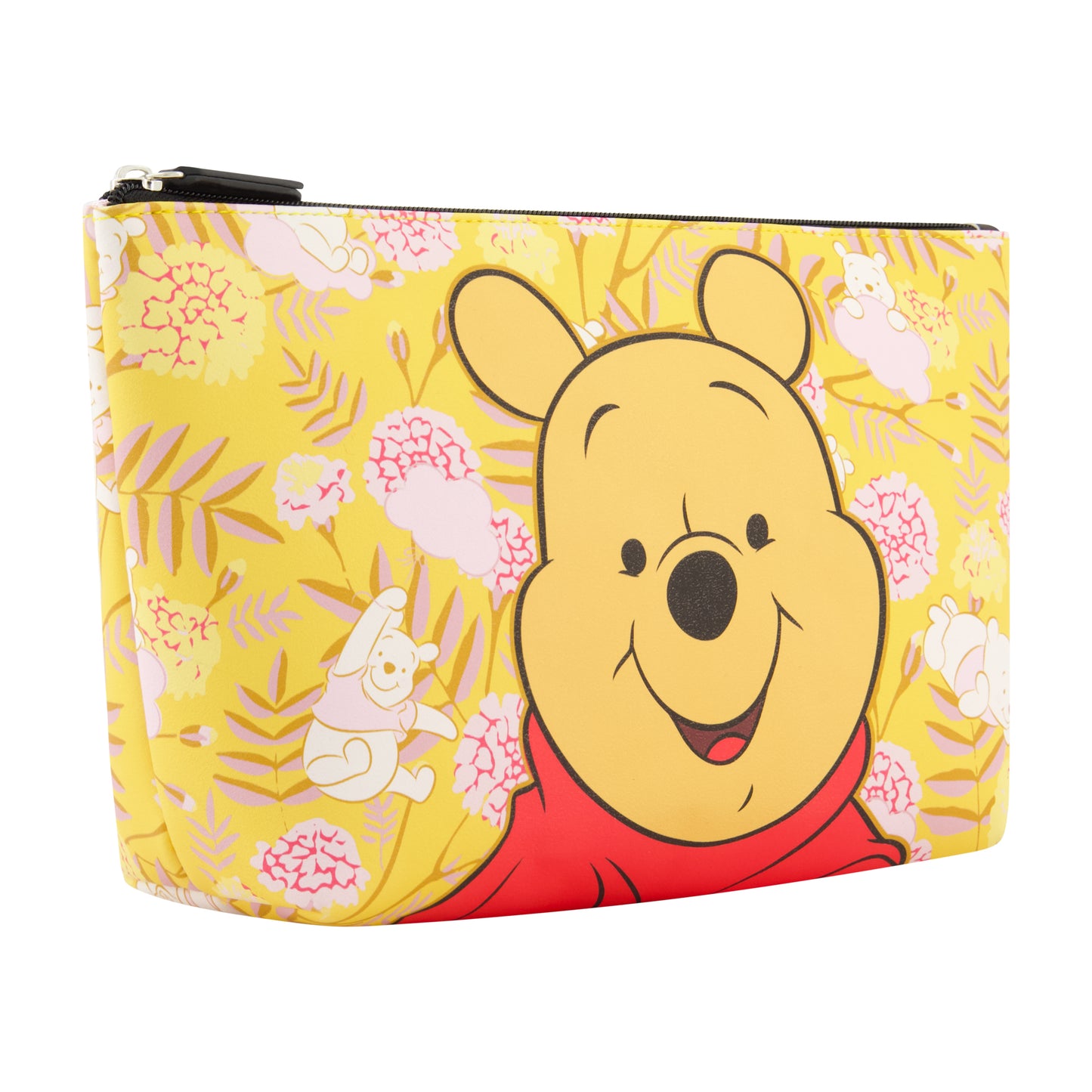 Disney Winnie the Pooh Women's Makeup Bag, Small Travel Cosmetic Zipper Pouch Organizer, Honey
