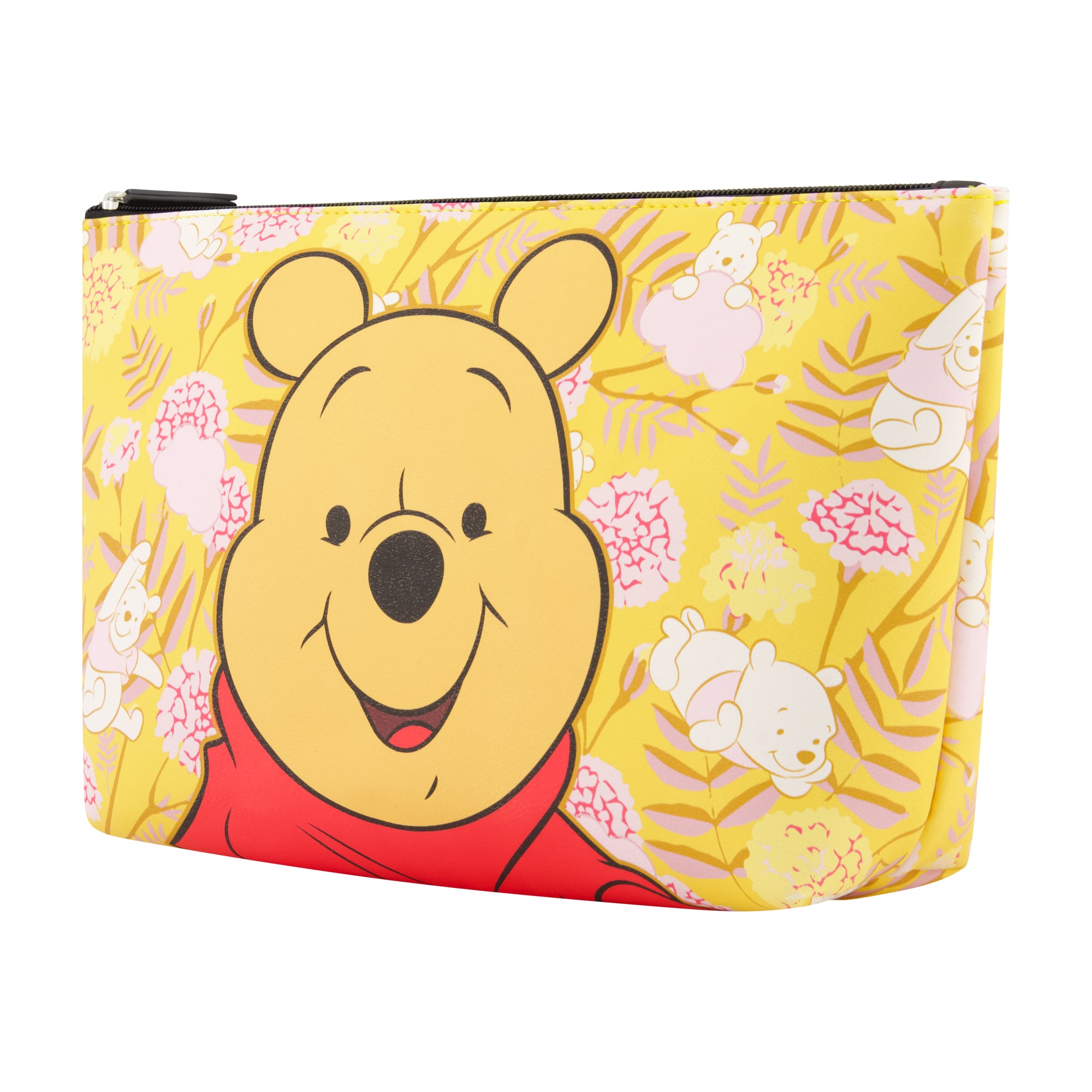 Disney Winnie the Pooh Women's Makeup Bag, Small Travel Cosmetic Zipper Pouch Organizer, Honey