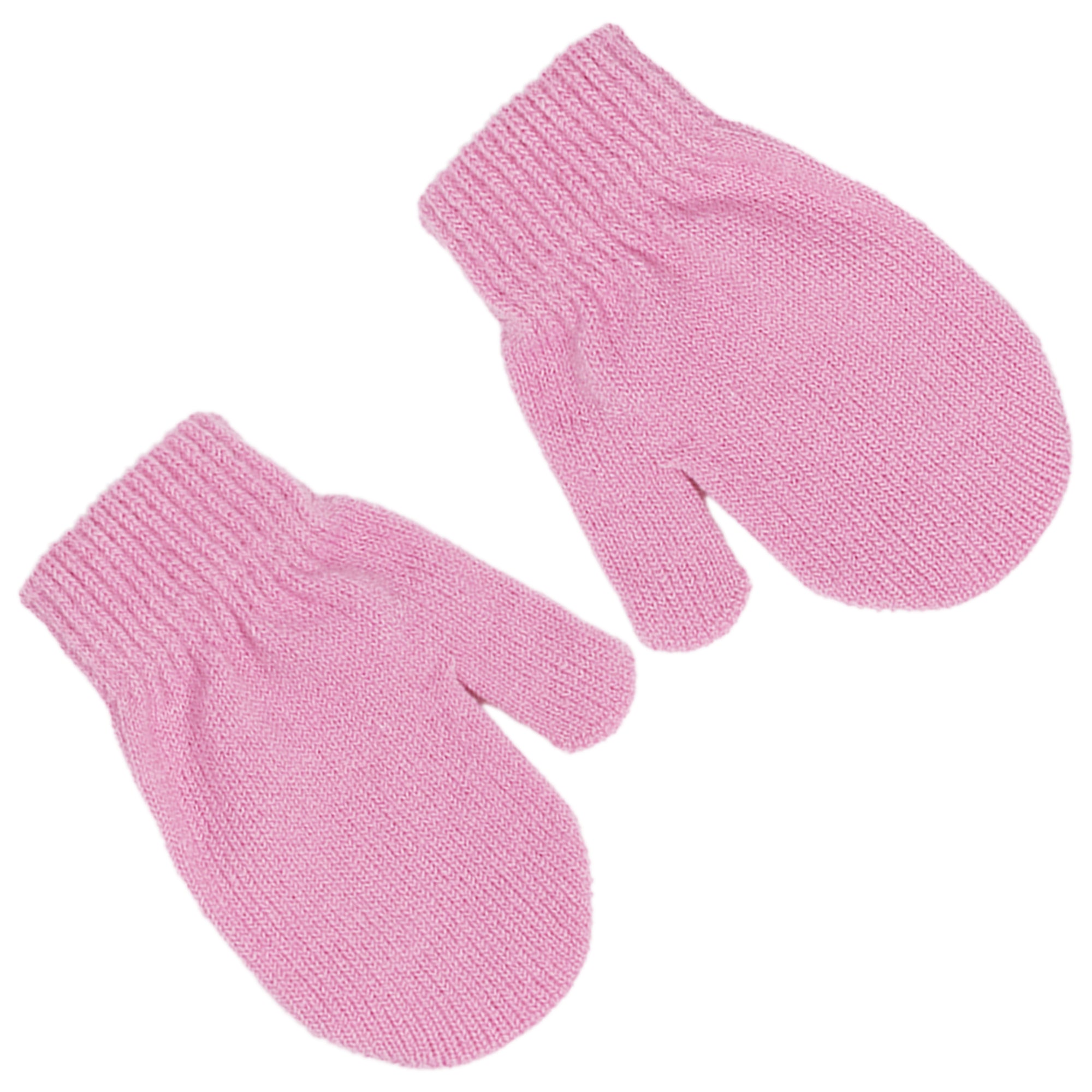 Disney Stitch Beanie Hat and Gloves Set, Toddlers Marled Peruvian Winter Knit Cap with Pom and Matching Mittens, Pink, One Size