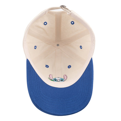 Disney Stitch Pineapple Two Tone Washed Dad Cap,Navy