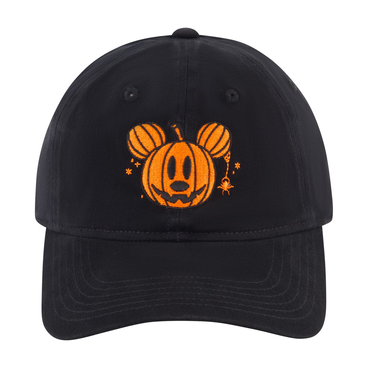 Disney Mickey Mouse Pumpkin Head With Plaid Underbrim Hat,Black