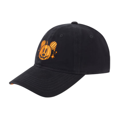 Disney Mickey Mouse Pumpkin Head With Plaid Underbrim Hat,Black