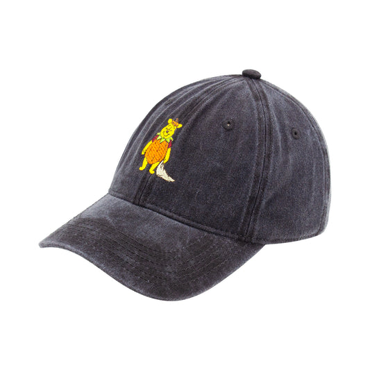 Winnie The Pooh Pumpkin Black Dad Cap,Black