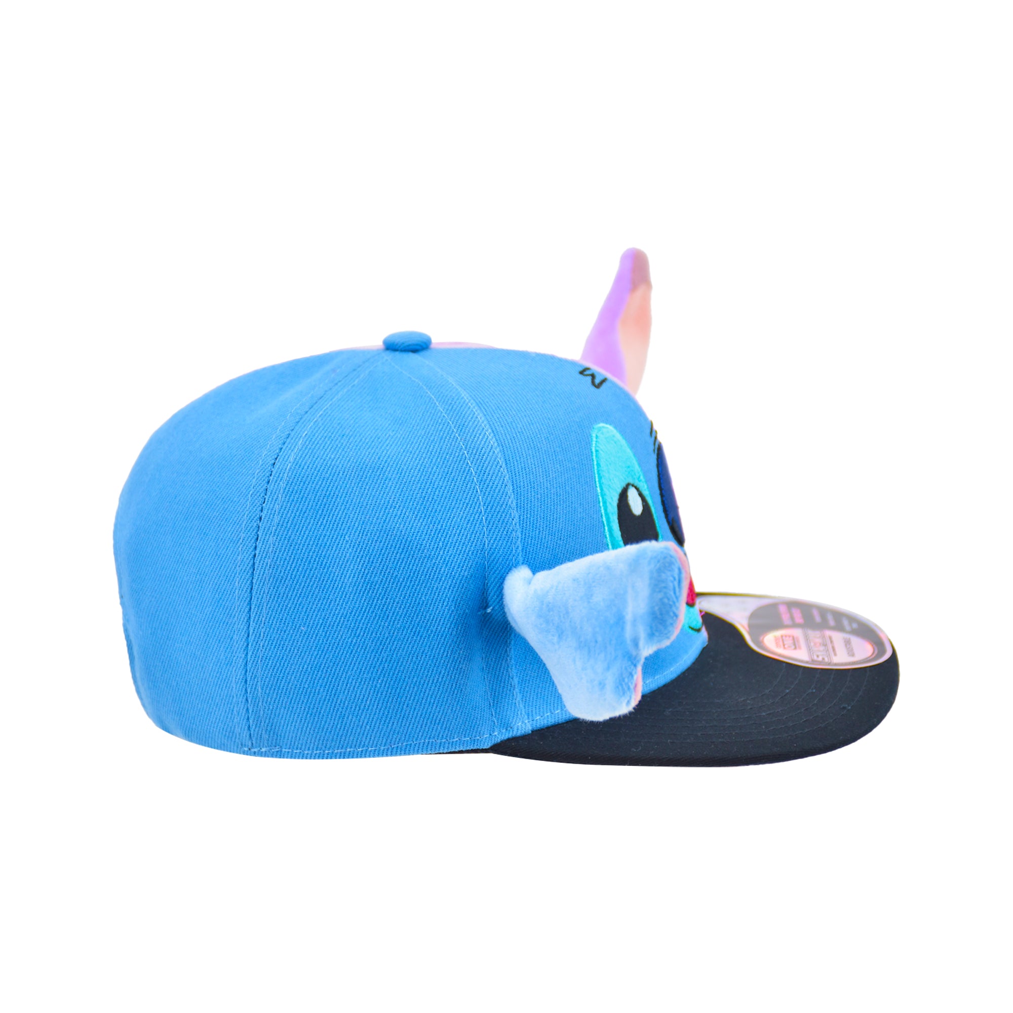 Disney Stitch Baseball Cap, Adjustable Flat Brim Snapback Hat with Flat Brim, One Size