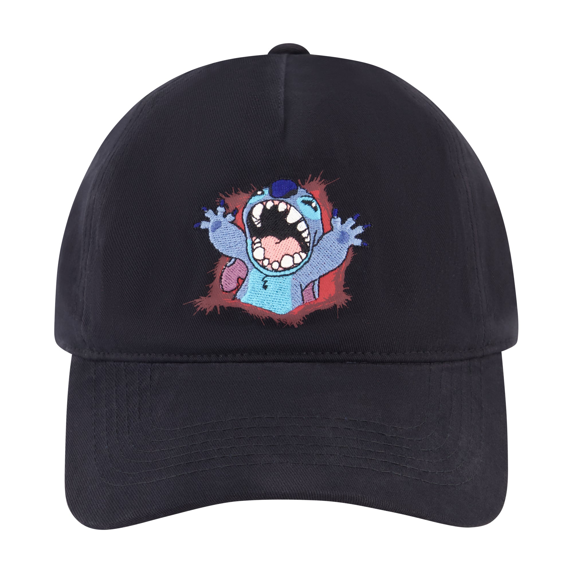 Disney Stitch Print With Embroidery Dad Cap,Black