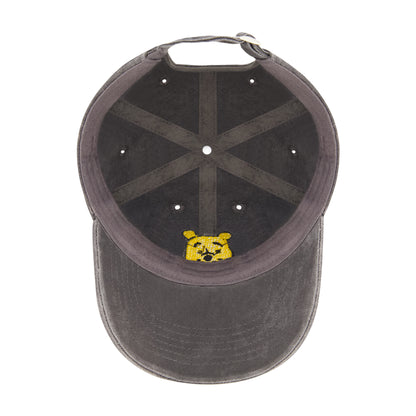 Disney Pooh Head Chenille Patch Dad Cap,Black