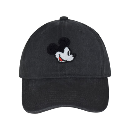Disney Mickey Mouse Embroidered Face Baseball Cap – Adjustable Strapback Hat