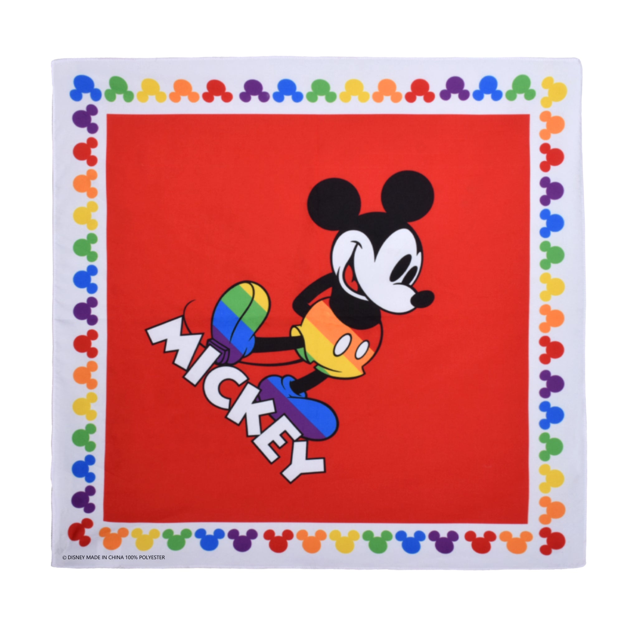 Disney Mickey Mouse Ears Rainbow Pride Border Bandana Head Wrap Scarf, Multi, One Size