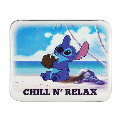 Disney STITCH CHILL N RELAX PRINT Bifold Wallet, Slim Wallet with Decorative Tin Unisex