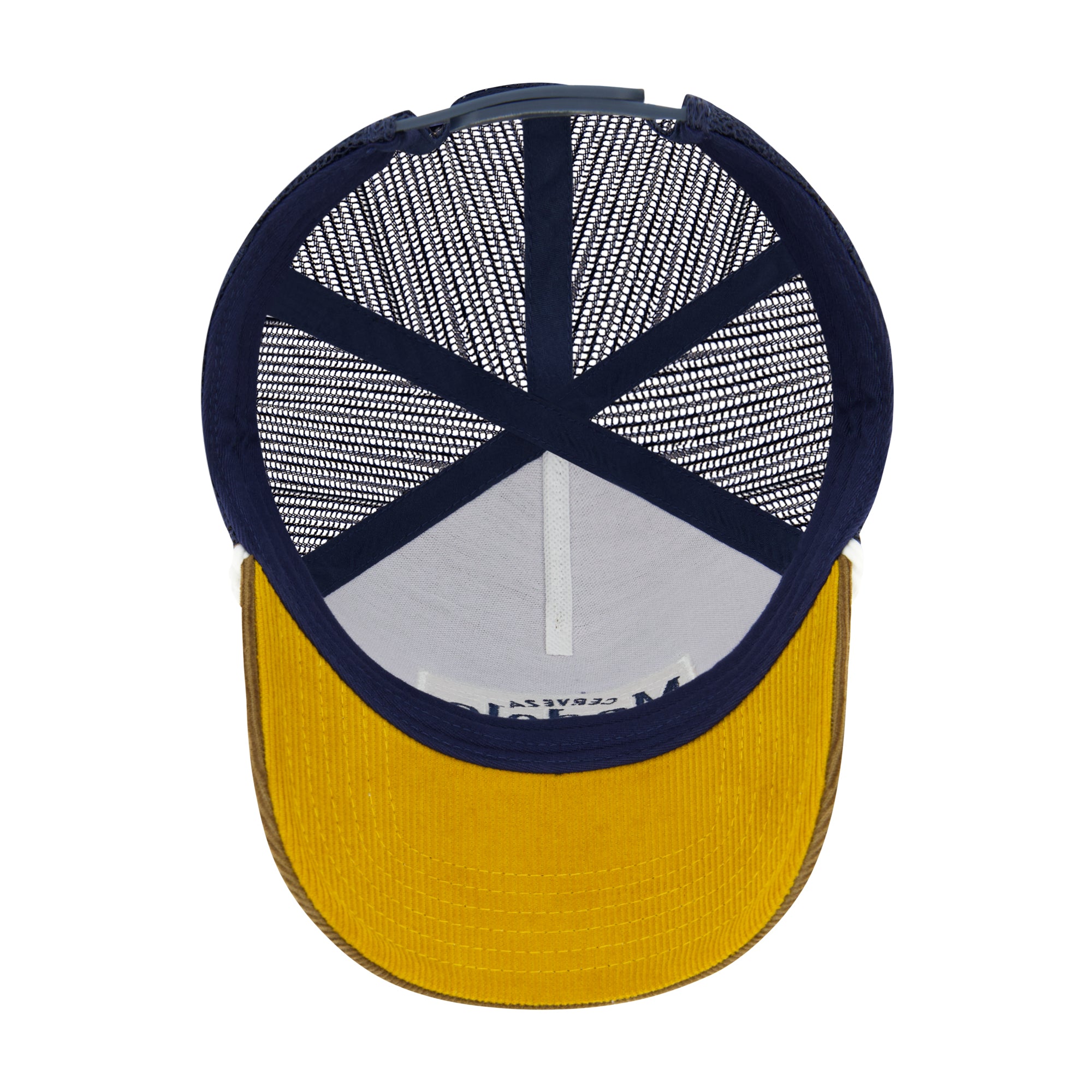 Cerveza Modelo Corduroy Trucker Hat with Rope Detail – Adjustable Mesh Snapback