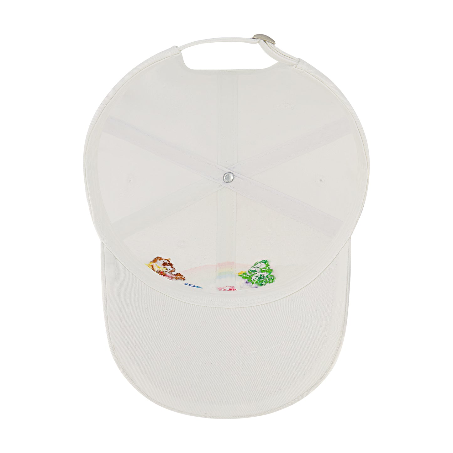 Care Bears Classic Group Rainbow Stripes Baseball Cap, White